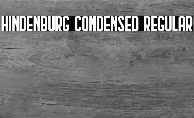 Hindenburg Condensed Regular Font examples