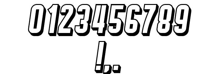 Hindenburg Condensed Shadow Italic Font OTHER CHARS