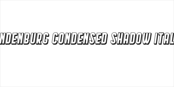 Hindenburg Condensed Shadow Italic Logo