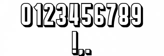 Hindenburg Condensed Shadow Regular Font OTHER CHARS