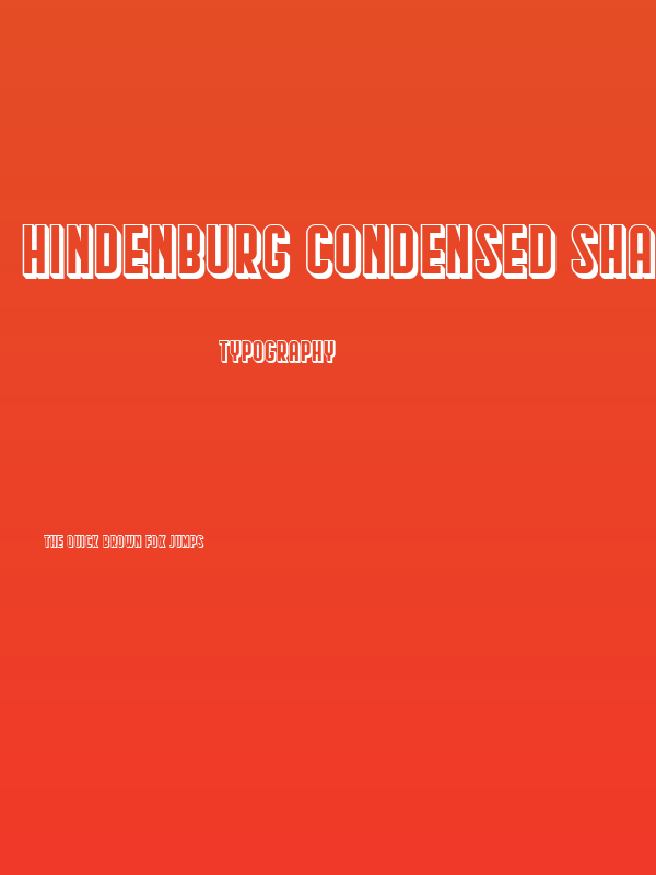 Hindenburg Condensed Shadow Regular Poster