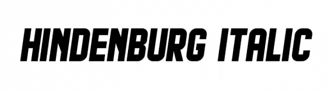 Hindenburg Italic  Fuentes Gratis Descargar
