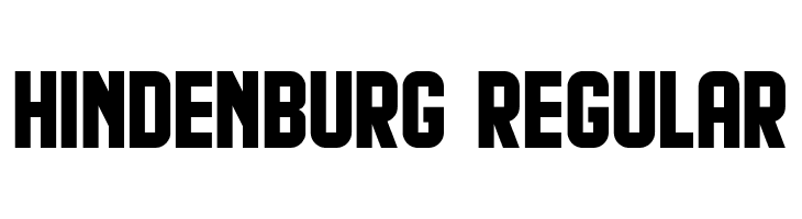 Hindenburg Regular  免费字体下载