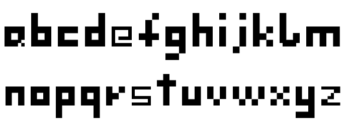 Hinder Regular Font LOWERCASE