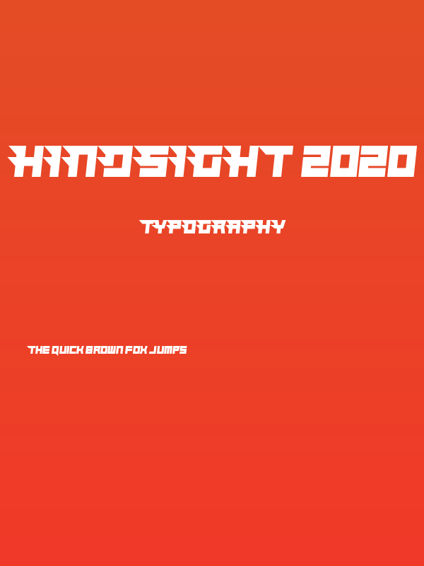 Hindsight 2020 Poster