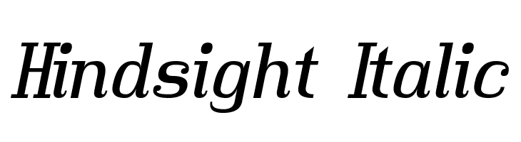 Hindsight Italic Font