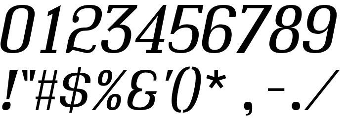 Hindsight Italic Font OTHER CHARS