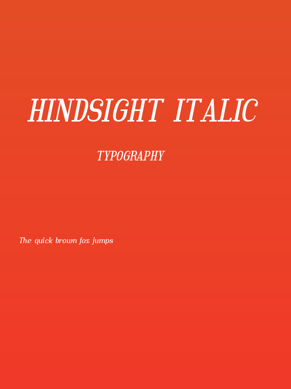 Hindsight Italic Poster