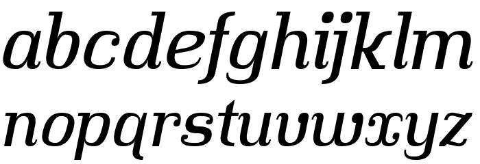 Hindsight Italic Font LOWERCASE