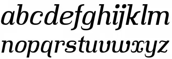 Hindsight Italic Caratteri MINUSCOLO