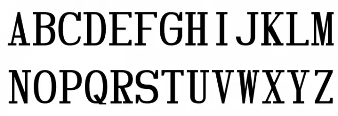 Hindsight Monospace Regular フォント 大文字