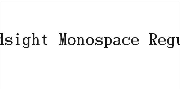 Hindsight Monospace Regular Logo