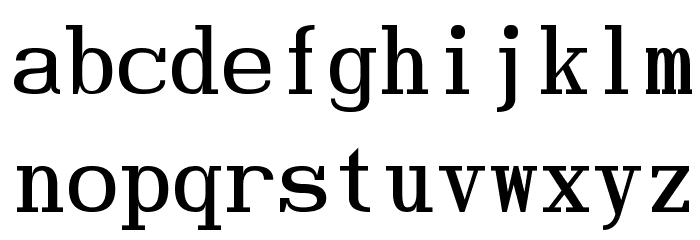Hindsight Monospace Regular Font LOWERCASE