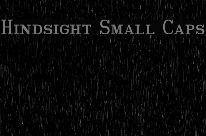 Hindsight Small Caps Font examples