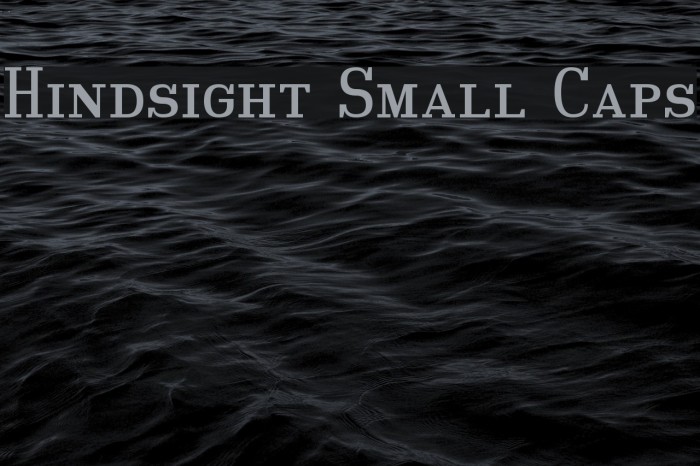 Hindsight Small Caps Font examples