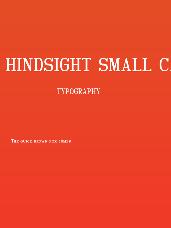 Hindsight Small Caps Poster