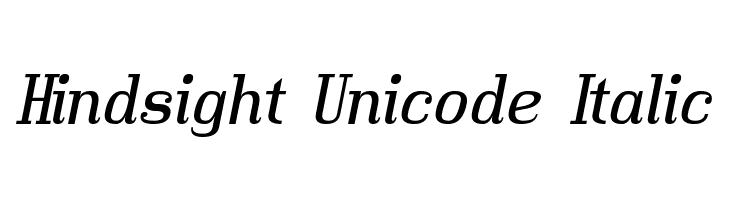 Hindsight Unicode Italic Font