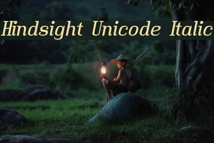 Hindsight Unicode Italic Font examples