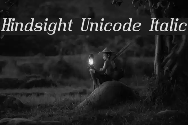 Hindsight Unicode Italic Font examples