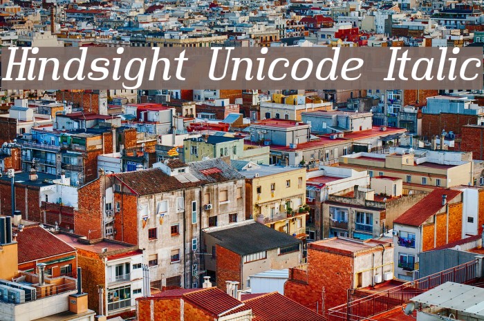 Hindsight Unicode Italic Font examples
