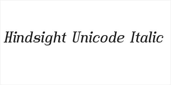 Hindsight Unicode Italic Logo