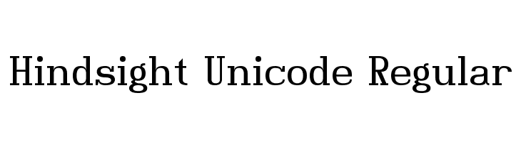 Hindsight Unicode Regular Font