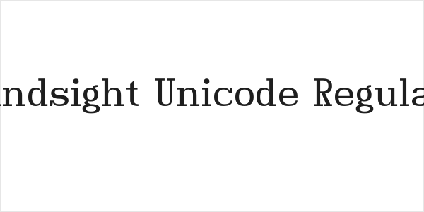 Hindsight Unicode Regular Logo
