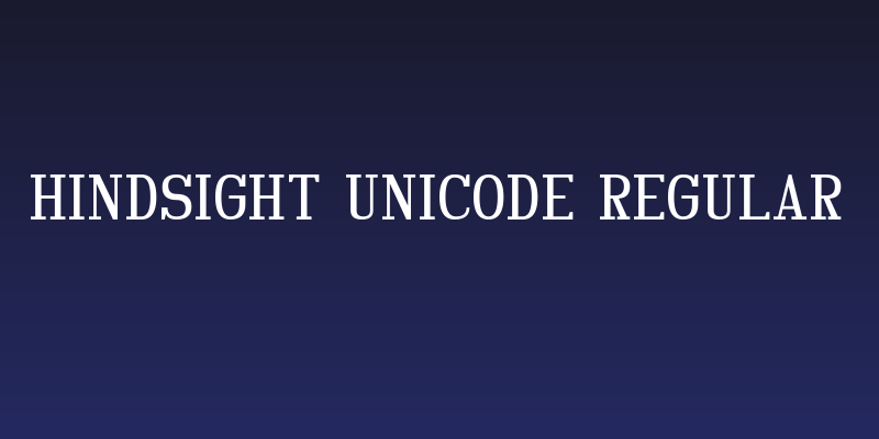 Hindsight Unicode Regular Social Header