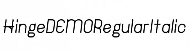 Hinge DEMO Regular Italic  Fuentes Gratis Descargar