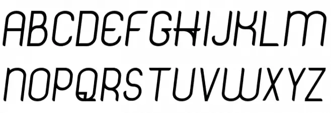 Hinge DEMO Regular Italic Schriftart Groß