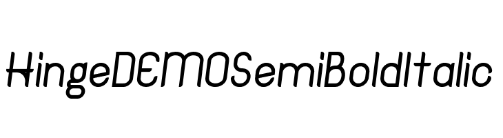 Hinge DEMO Semi Bold Italic  नि: शुल्क फ़ॉन्ट्स डाउनलोड