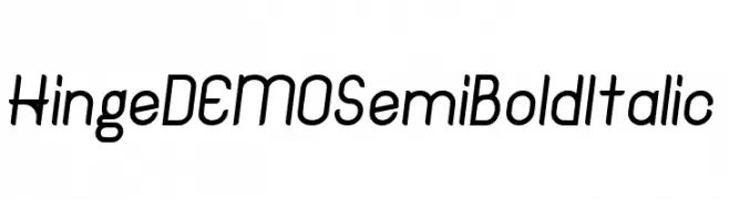 Hinge DEMO Semi Bold Italic  Frei Schriftart Herunterladen