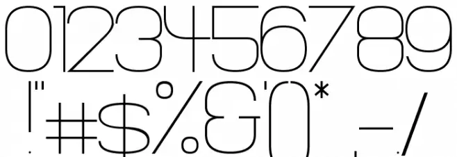 Hinge Font OTHER CHARS