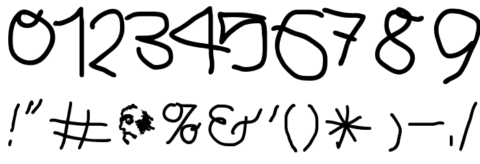 Hingehudelt-Bold Font OTHER CHARS
