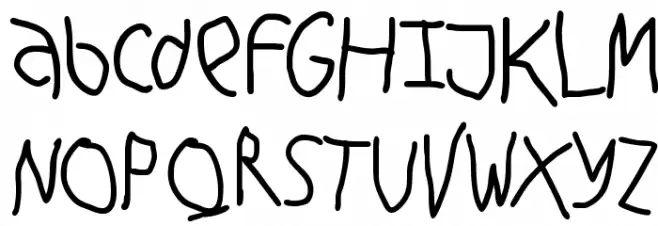 Hingehudelt-Bold フォント 大文字