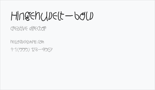 Hingehudelt-Bold Business Card