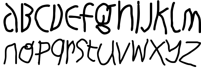 Hingehudelt-Bold Font LOWERCASE