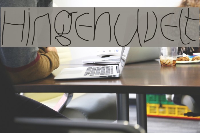 Hingehudelt Font examples