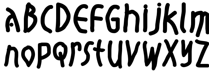 HingeschludertBlack Font LOWERCASE