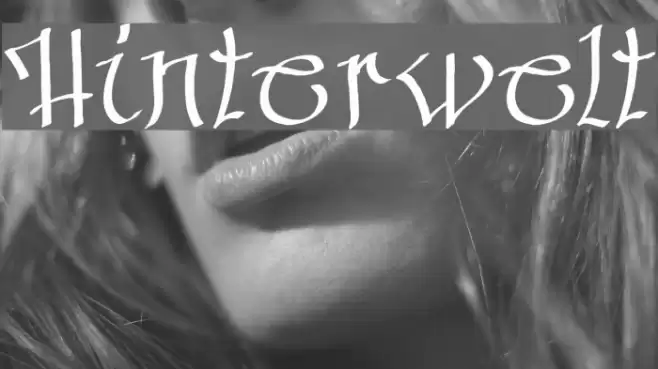 Hinterwelt Font examples