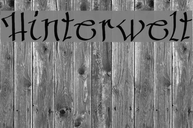 Hinterwelt Font examples