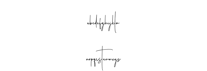 Hintterland Signature Font LOWERCASE