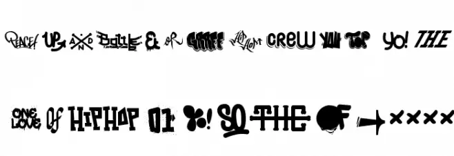 Hip Hop Lab1 Schriftart Kleinbuchstaben