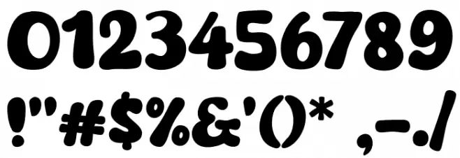 Hip Horay フォント その他の文字