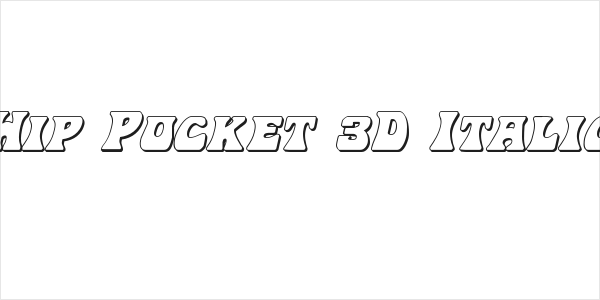 Hip Pocket 3D Italic Logo