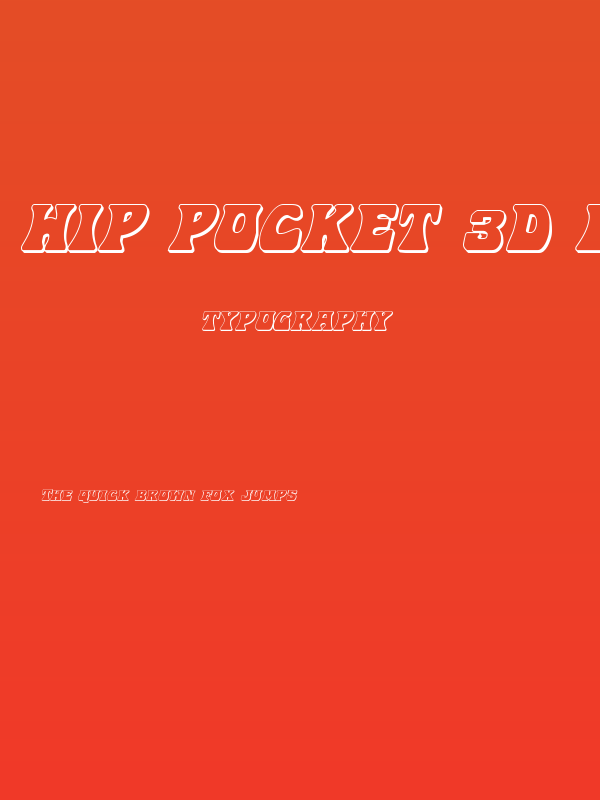 Hip Pocket 3D Italic Poster