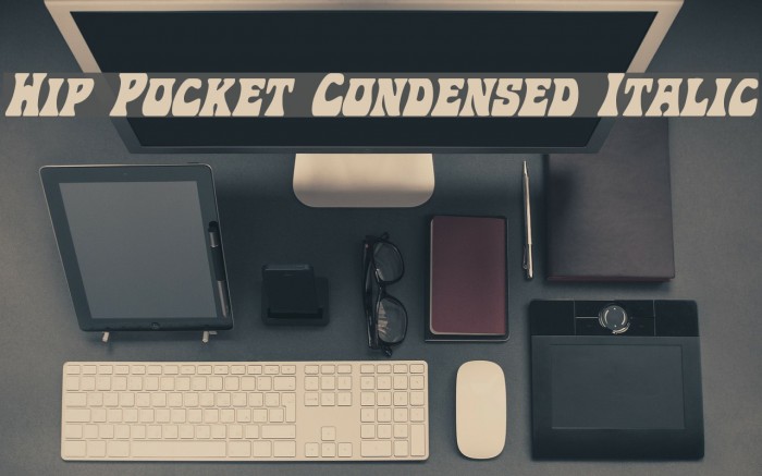 Hip Pocket Condensed Italic Font examples
