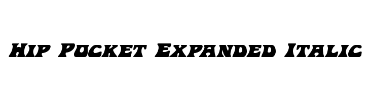 Hip Pocket Expanded Italic Font
