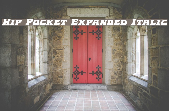 Hip Pocket Expanded Italic Font examples