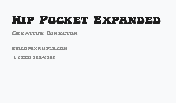 Hip Pocket Expanded Business Card